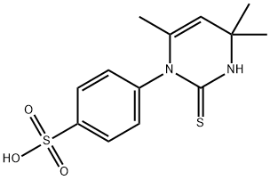 4-(1,2,3,4-Tetrahydro-4,4,6-trimethyl-2-thioxopyrimidin-1-yl)benzenesulfonic acid Struktur