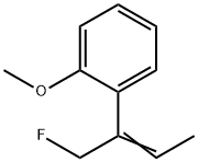 Benzene, 1-[1-(fluoromethyl)-1-propenyl]-2-methoxy- (9CI) 化学構造式