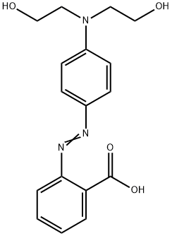 2-[4-[ビス(2-ヒドロキシエチル)アミノ]フェニルアゾ]安息香酸 化学構造式