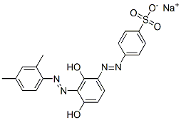 sodium 4-[[3-[(2,4-dimethylphenyl)azo]-2,4-dihydroxyphenyl]azo]benzenesulphonate Structure