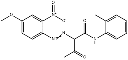 2-[(4-メトキシ-2-ニトロフェニル)アゾ]-N-(2-メチルフェニル)-3-オキソブタンアミド 化学構造式