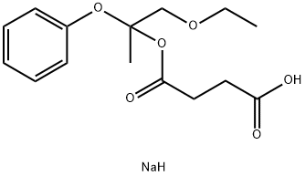 4-(2-Ethoxy-1-methyl-1-phenoxyethoxy)-4-oxobutyric acid sodium salt Struktur