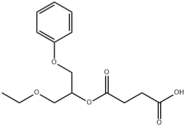 Butanedioic acid 1-[1-(ethoxymethyl)-2-phenoxyethyl] ester Struktur