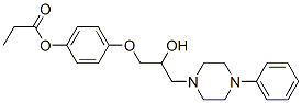 3-(4-Phenyl-1-piperazinyl)-1-[4-(propionyloxy)phenoxy]-2-propanol Struktur