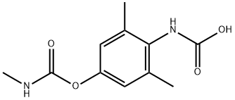 4-(Methylcarbamoyloxy)-2,6-dimethylcarbanilic acid Struktur
