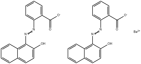 ビス[2-[(2-ヒドロキシ-1-ナフタレニル)アゾ]安息香酸]バリウム 化学構造式