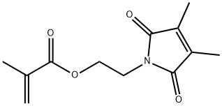 2-メチルプロペン酸2-[(2,5-ジヒドロ-3,4-ジメチル-2,5-ジオキソ-1H-ピロール)-1-イル]エチル 化学構造式