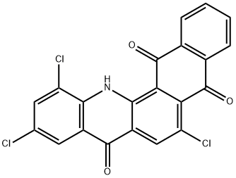 6,10,12-トリクロロナフト[2,3-c]アクリジン-5,8,14(13H)-トリオン 化学構造式