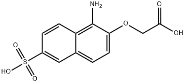 2-(1-amino-6-sulfonaphthalen-2-yloxy)acetic acid Struktur