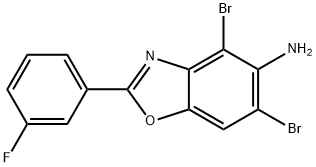 4,6-DIBROMO-2-(3-FLUOROPHENYL)-1,3-BENZOXAZOL-5-AMINE Structure