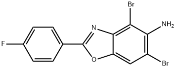 4,6-DIBROMO-2-(4-FLUOROPHENYL)-1,3-BENZOXAZOL-5-AMINE Structure