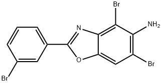 4,6-DIBROMO-2-(3-BROMOPHENYL)-1,3-BENZOXAZOL-5-AMINE Structure