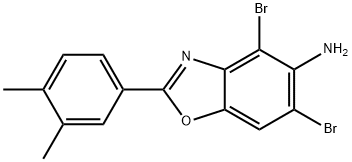 4,6-DIBROMO-2-(3,4-DIMETHYLPHENYL)-1,3-BENZOXAZOL-5-AMINE Structure