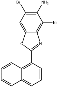 4,6-DIBROMO-2-(1-NAPHTHYL)-1,3-BENZOXAZOL-5-AMINE Structure