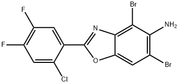 4,6-DIBROMO-2-(2-CHLORO-4,5-DIFLUOROPHENYL)-1,3-BENZOXAZOL-5-AMINE Structure