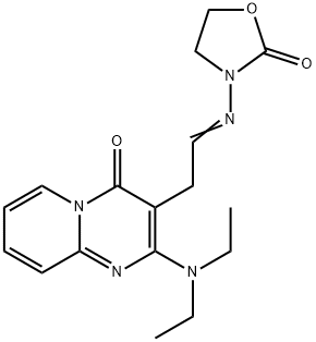 2-Diethylamino-3-[2-[(2-oxooxazolidin-3-yl)imino]ethyl]-4H-pyrido[1,2-a]pyrimidin-4-one Structure
