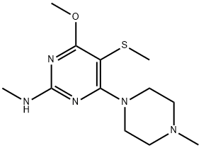 4-Methoxy-N-methyl-6-(4-methylpiperazino)-5-methylthio-2-pyrimidinamine Structure