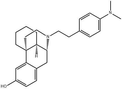 (-)-17-(p-Dimethylaminophenethyl)morphinan-3-ol Structure