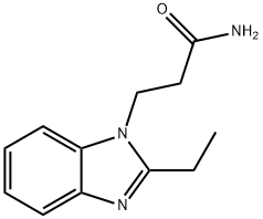 3-(2-乙基-1H-苯并[D]咪唑-1-基)丙酰胺, 637322-34-0, 结构式