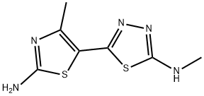 5-(2-アミノ-4-メチル-1,3-チアゾール-5-イル)-N-メチル-1,3,4-チアジアゾール-2-アミン 化学構造式