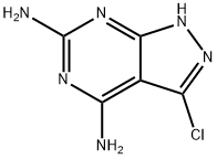 1H-Pyrazolo[3,4-d]pyrimidine-4,6-diamine, 3-chloro-, 637338-77-3, 结构式