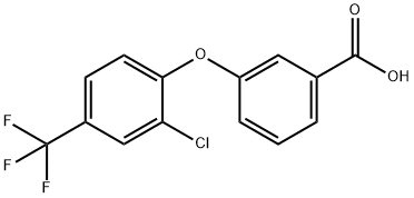 3-[2-クロロ-4-(トリフルオロメチル)-フェノキシ]安息香酸 化学構造式