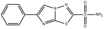 6-苯基咪唑并[2,1-B]-1,3,4-噻二唑-2-磺酰胺 结构式