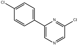 2-氯-6-(4-氯苯基)吡嗪 结构式