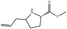 5-(2-丙烯-1-基)-L-脯氨酸甲酯, 637355-27-2, 结构式