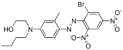 2-[[4-[(2-ブロモ-4,6-ジニトロフェニル)アゾ]-3-メチルフェニル]ブチルアミノ]エタノール 化学構造式
