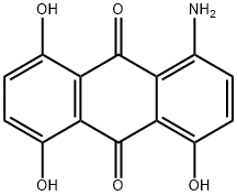 1-amino-4,5,8-trihydroxyanthraquinone Struktur