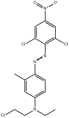 N-(2-chloroethyl)-4-[(2,6-dichloro-4-nitrophenyl)azo]-N-ethyl-m-toluidine, 63741-10-6, 结构式