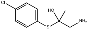 1-アミノ-2-[(p-クロロフェニル)チオ]-2-プロパノール 化学構造式