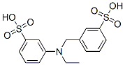 3-(N-ethyl-N-(3-sulfobenzyl)amino)benzenesulfonic acid Struktur