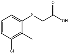 2-((3-氯-2-甲基苯基)硫代)乙酸, 6375-67-3, 结构式