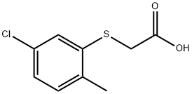 2-methyl-5-chlorophenylmercaptoacetic acid Struktur