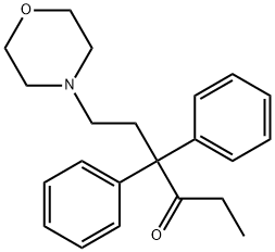 4,4-Diphenyl-6-morpholino-3-hexanone Struktur