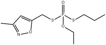 ジチオりん酸O-エチルS-[(3-メチルイソオキサゾール-5-イル)メチル]S-プロピル 化学構造式