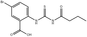 5-BROMO-2-[[[(1-OXOBUTYL)AMINO]THIOXOMETHYL]AMINO]-BENZOIC ACID Structure