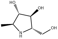 3,4-Pyrrolidinediol,2-(hydroxymethyl)-5-methyl-,(2S,3S,4S,5S)-(9CI) Structure