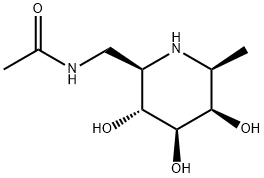 Acetamide, N-[[(2R,3R,4R,5R,6S)-3,4,5-trihydroxy-6-methyl-2-piperidinyl]methyl]- (9CI)|