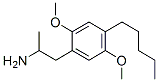 α-メチル-4-アミル-2,5-ジメトキシフェネチルアミン 化学構造式