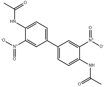N-(4-(4-acetamido-3-nitrophenyl)-2-nitrophenyl)acetamide Struktur