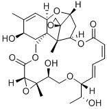 (2'S,3'R,4'S,7'R,8R)-7'-デオキソ-2'-デオキシ-2',3'-オキシ-4',8-ジヒドロキシ-7'-[(R)-1-ヒドロキシエチル]ベルカリンA 化学構造式