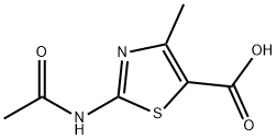 2-乙酰氨基-4-甲基噻唑-5-甲酸 结构式
