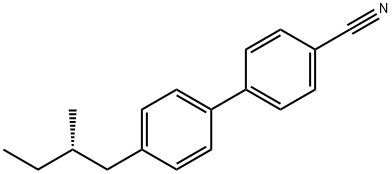 (S)-4-シアノ-4'-(2-メチルブチル)ビフェニル 化学構造式