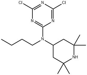 N-butyl-4,6-dichloro-N-(2,2,6,6-tetramethyl-4-piperidyl)-1,3,5-triazin-2-amine Structure