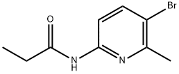 N-(5-bromo-6-methyl-2-pyridinyl)propanamide Structure