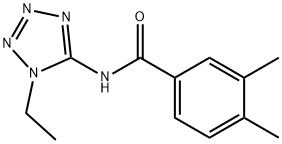 Benzamide, N-(1-ethyl-1H-tetrazol-5-yl)-3,4-dimethyl- (9CI) Structure