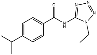 Benzamide, N-(1-ethyl-1H-tetrazol-5-yl)-4-(1-methylethyl)- (9CI) Structure